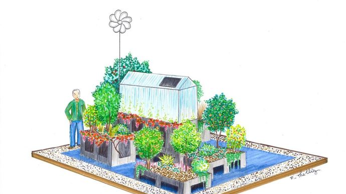 Projet «Acqua Alta» en croquis… par François Thelliez, du syndicat horticole du Loiret et le CDHR Centre-Val de Loire…